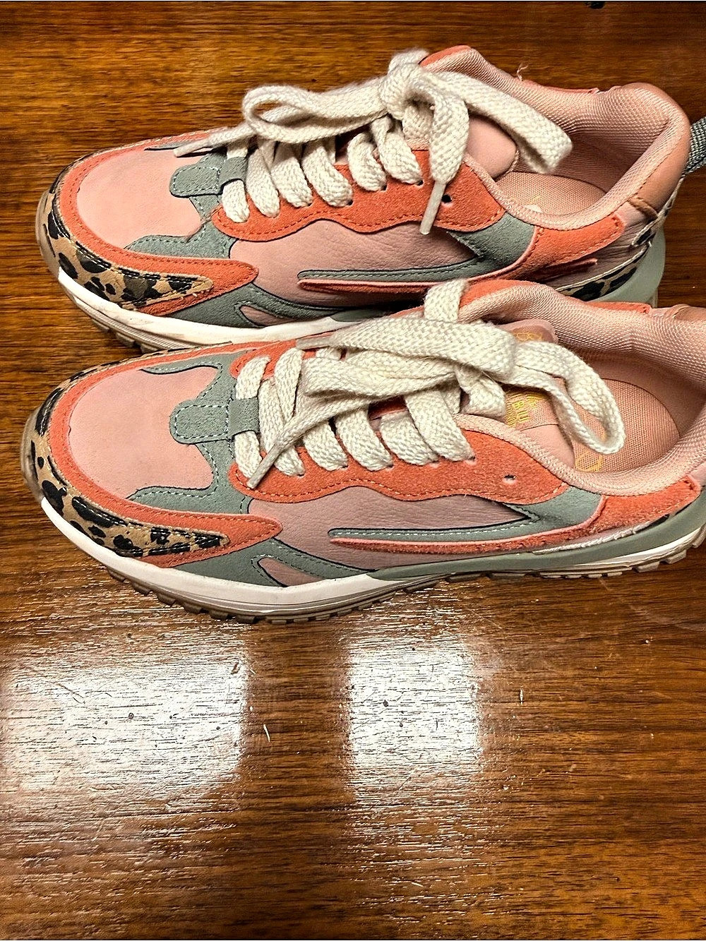 Blowfish Women's Pink & Gray Animal Print Sneakers